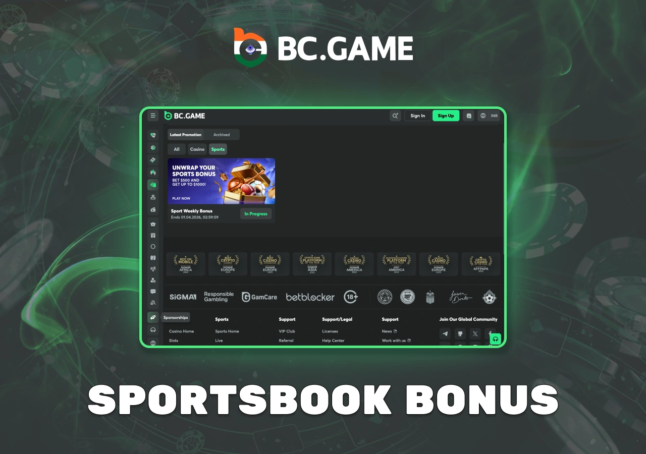 Bonuses on popular sports games