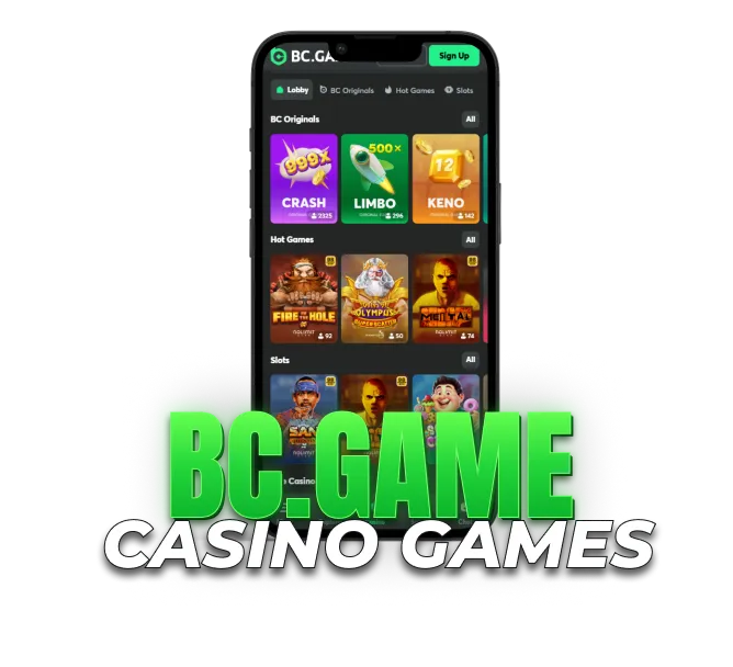 casino games on mobile featuring slots and BC Originals.